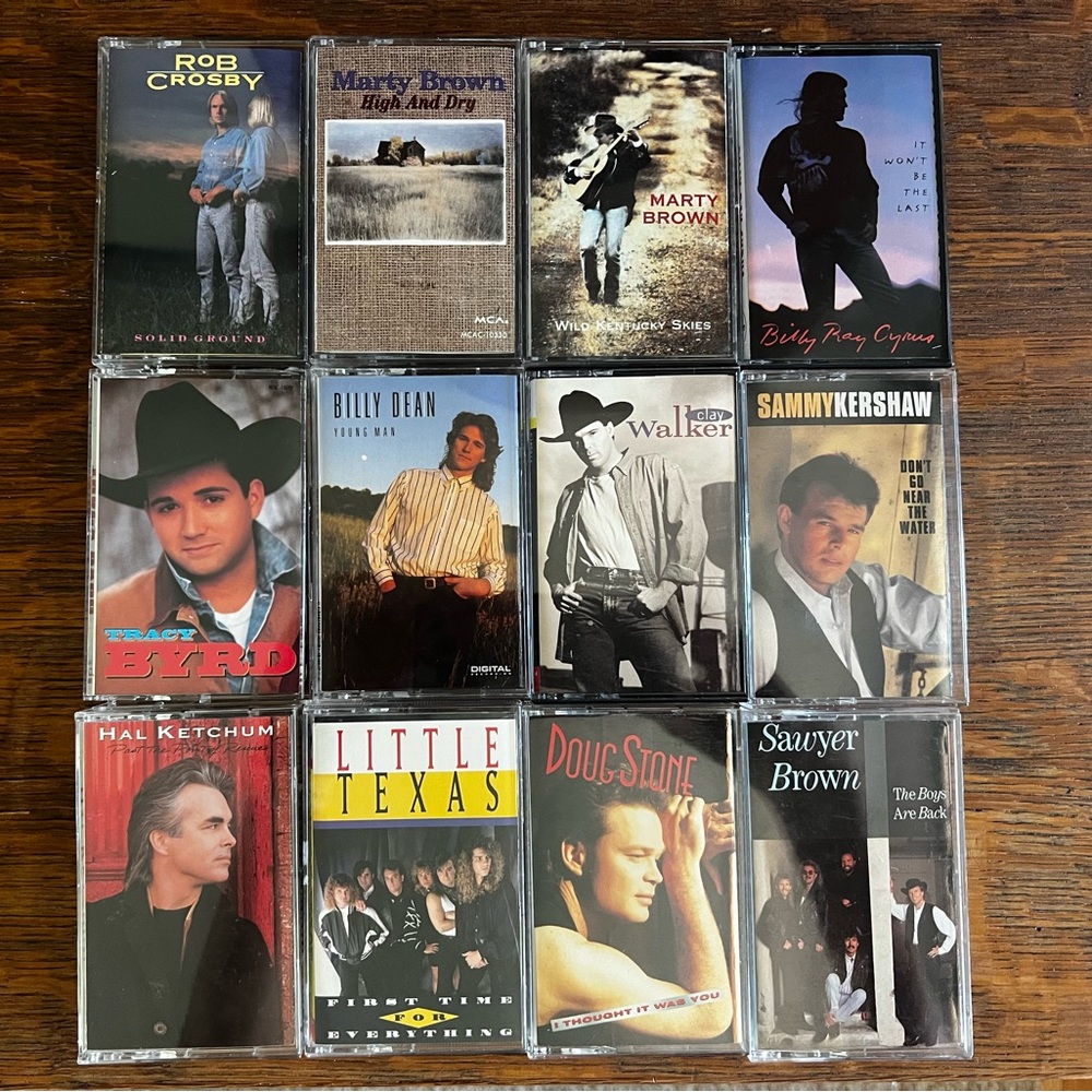 Country Cassette Tapes - 12 total. Used but in good condition.